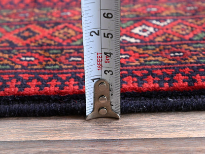 Tribal & Geometric hand-knotted wool rug in Red, 2'8" x 3'9" — SKU O0723 (view 6)
