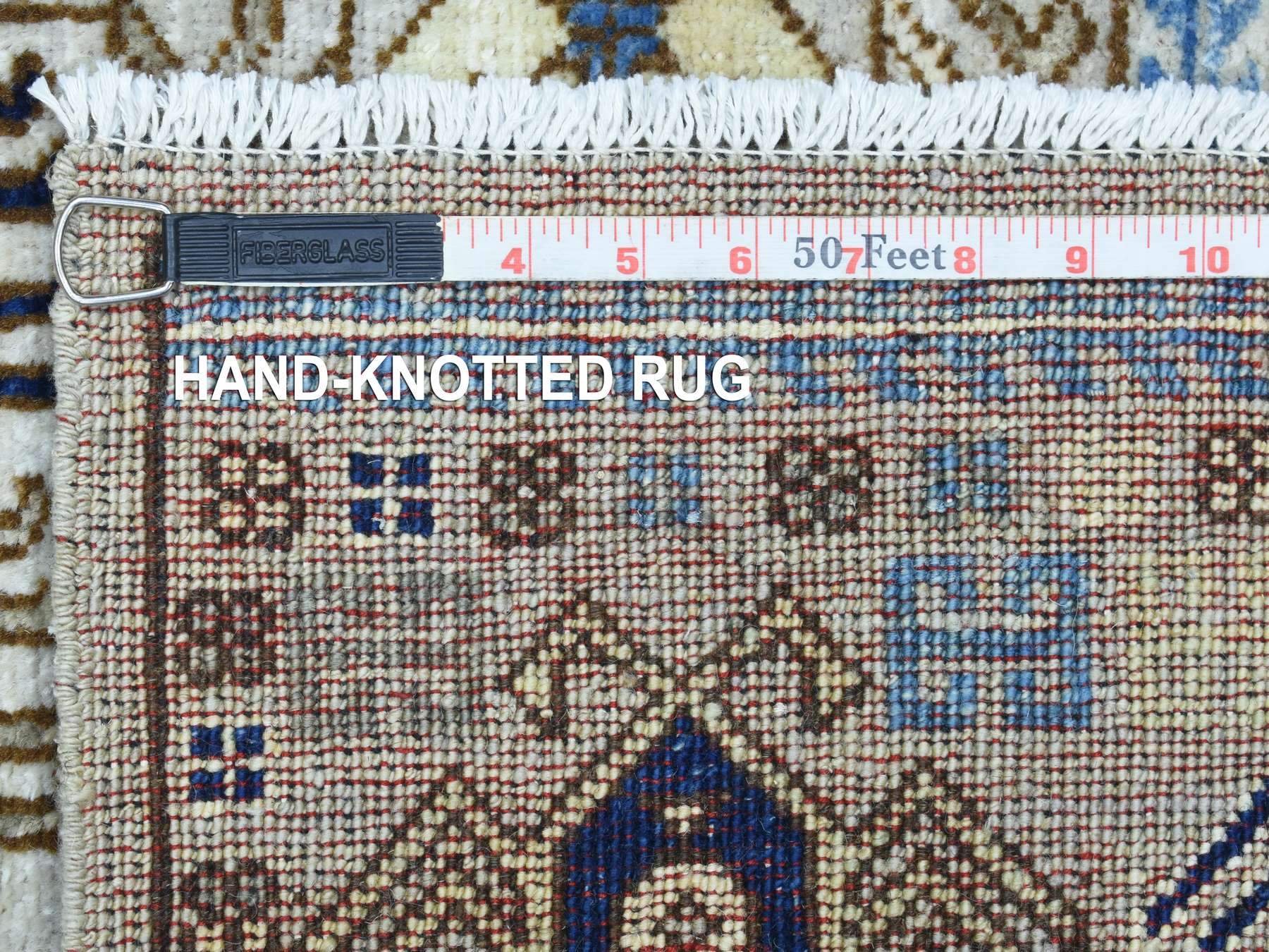 Ersari Tribal & Geometric hand-knotted wool runner in Gray & Light Gray, 2'10" x 8'4" — SKU O072429 (view 6)