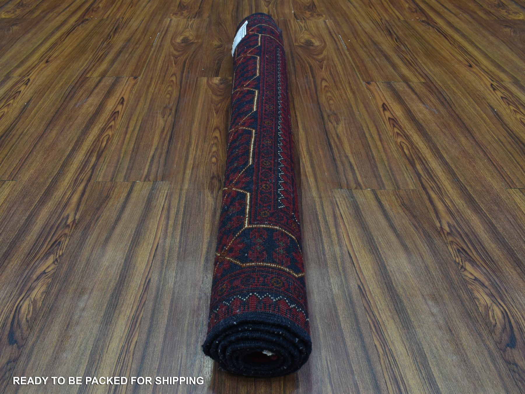 Tribal & Geometric hand-knotted wool rug in Red, 3'4" x 4'9" — SKU O072481 (view 4)