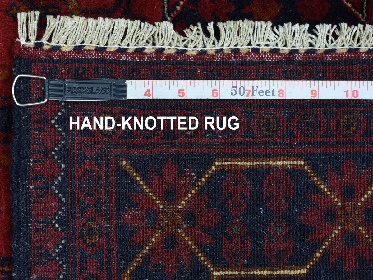 Tribal & Geometric hand-knotted wool rug in Red, 3'4" x 4'9" — SKU O072481 (view 6)