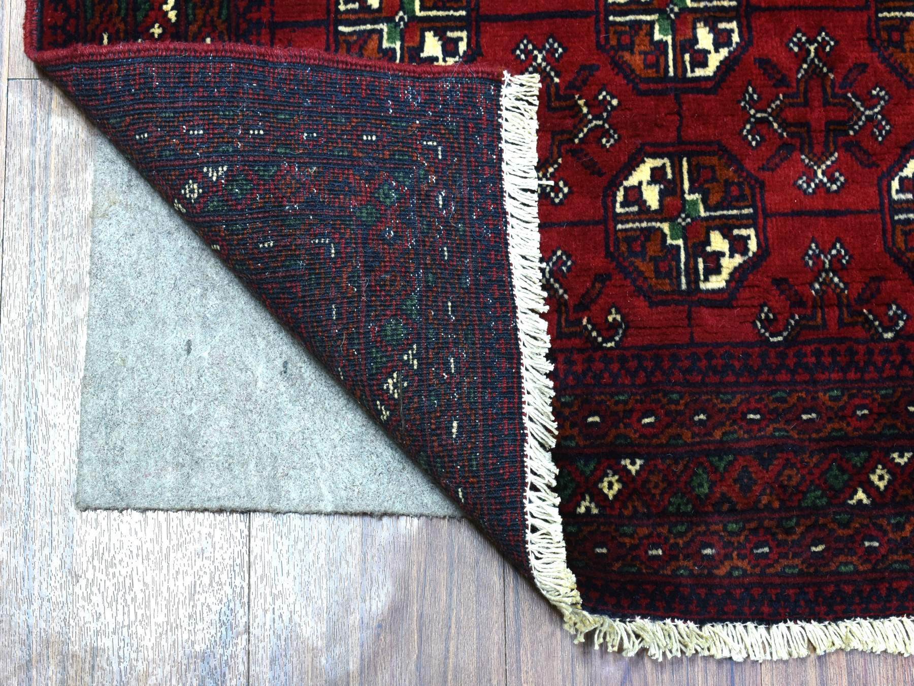 Tribal Tribal & Geometric hand-knotted wool rug in Red, 2'7" x 3'10" — SKU O072496 (view 2)