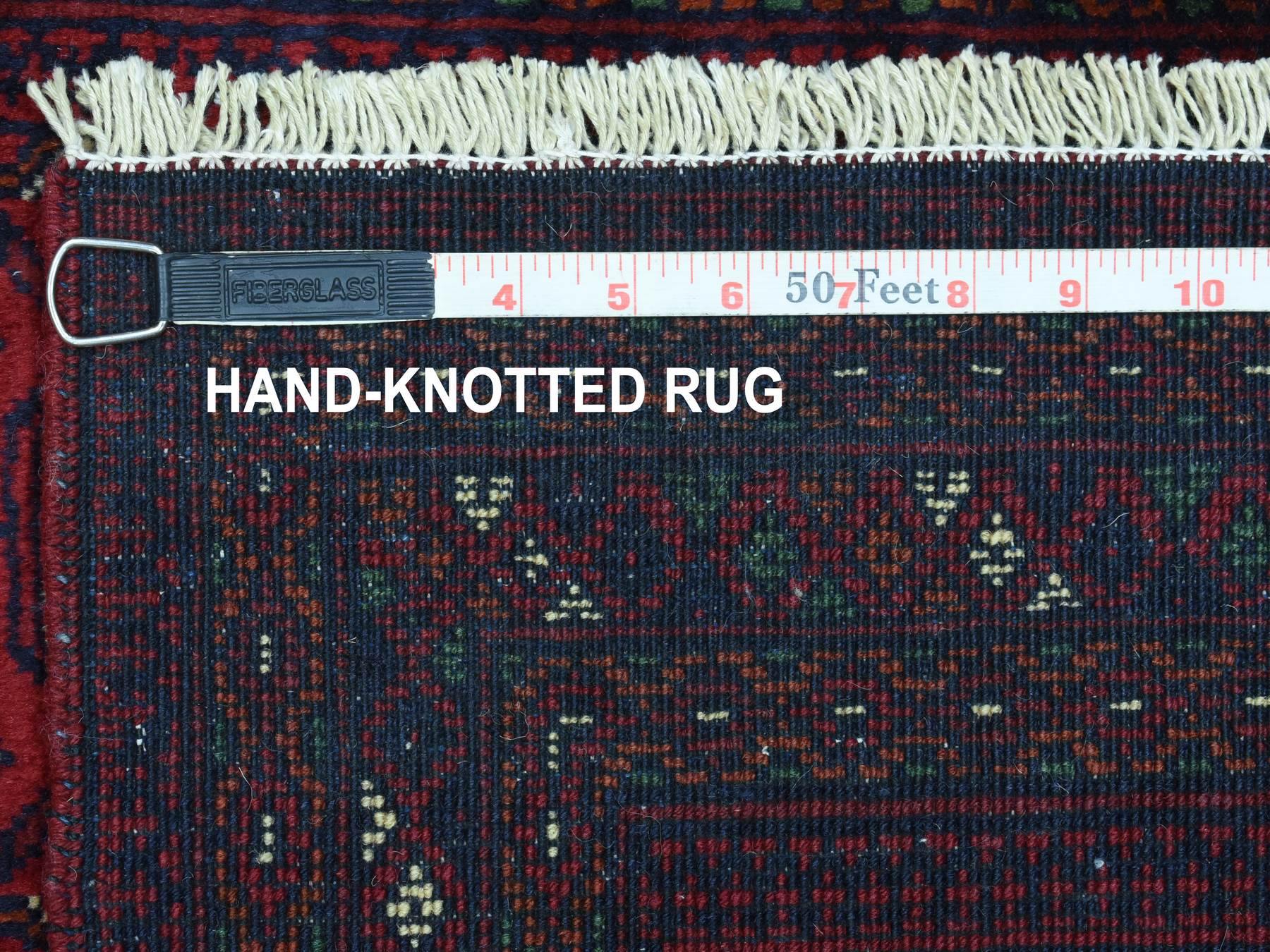 Tribal Tribal & Geometric hand-knotted wool rug in Red, 2'7" x 3'10" — SKU O072496 (view 6)