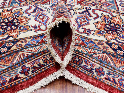 Kazak Kazak hand-knotted wool rug in Red & Ivory, 8'10" x 13' — SKU O072549 (view 6)