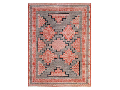 Peshawar Oushak hand-knotted wool rug in Red, 9' x 11'9" — SKU O072575