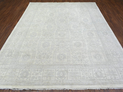 Khotan Oushak hand-knotted wool rug in Ivory, 8'2" x 9'10" — SKU O072579 (view 2)