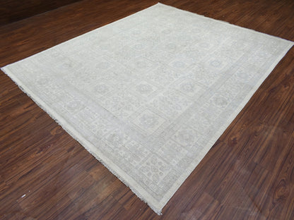 Khotan Oushak hand-knotted wool rug in Ivory, 8'2" x 9'10" — SKU O072579 (view 3)