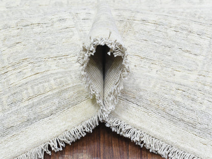 Khotan Oushak hand-knotted wool rug in Ivory, 8'2" x 9'10" — SKU O072579 (view 5)