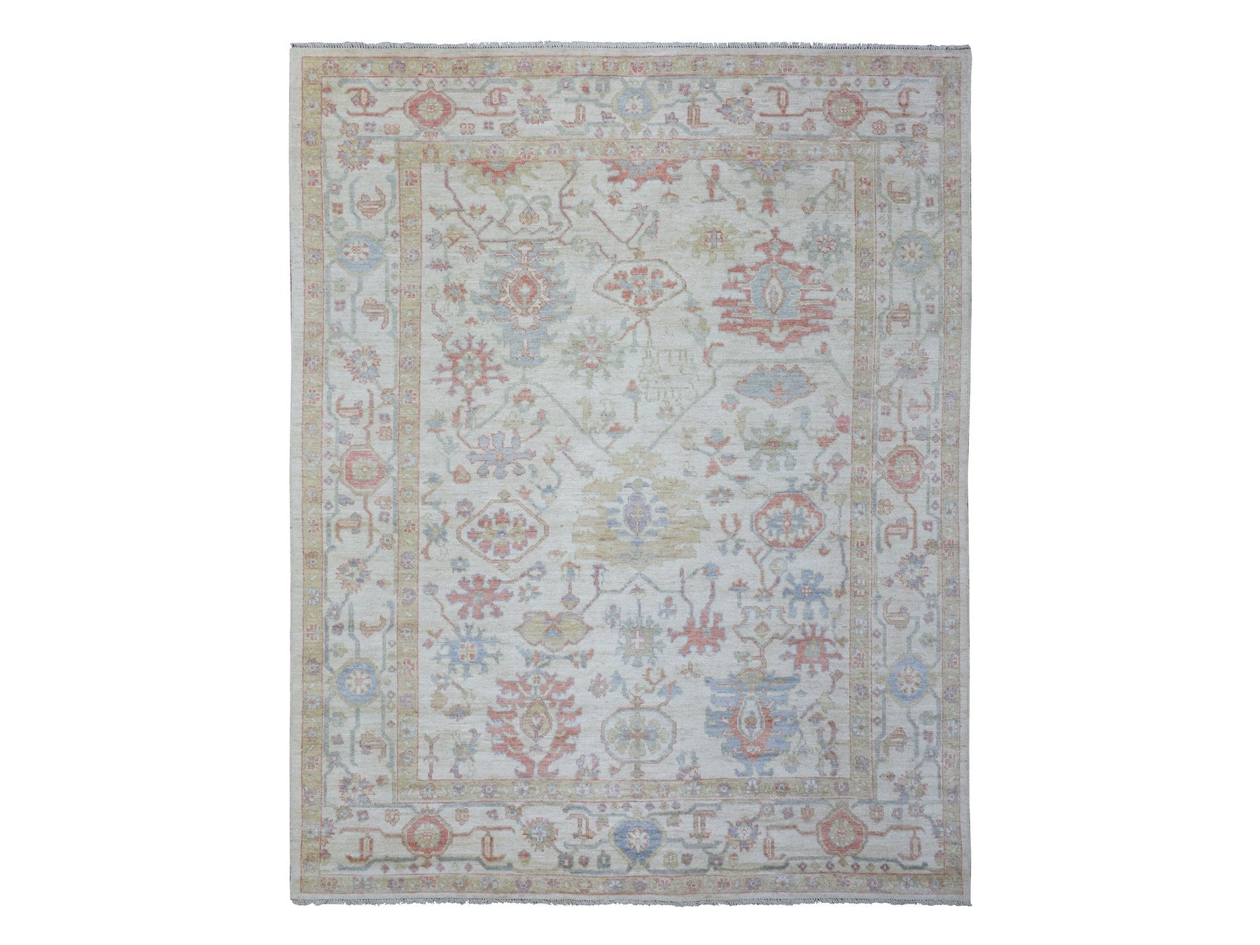 Oushak Oushak hand-knotted wool rug in Ivory, 8'1" x 10'2" — SKU O072589