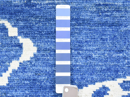 Blue 12'2" x 15'2" Tribal & Geometric Hand knotted Wool Rug - Sku: O072613