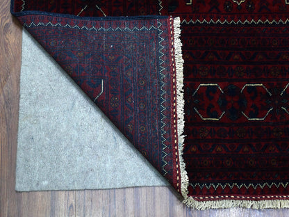 Tribal Tribal & Geometric hand-knotted wool rug in Red, 9'8" x 13' — SKU O072661 (view 4)