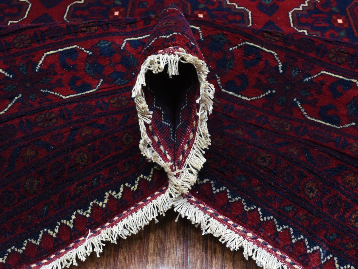 Tribal Tribal & Geometric hand-knotted wool rug in Red, 9'8" x 13' — SKU O072661 (view 5)