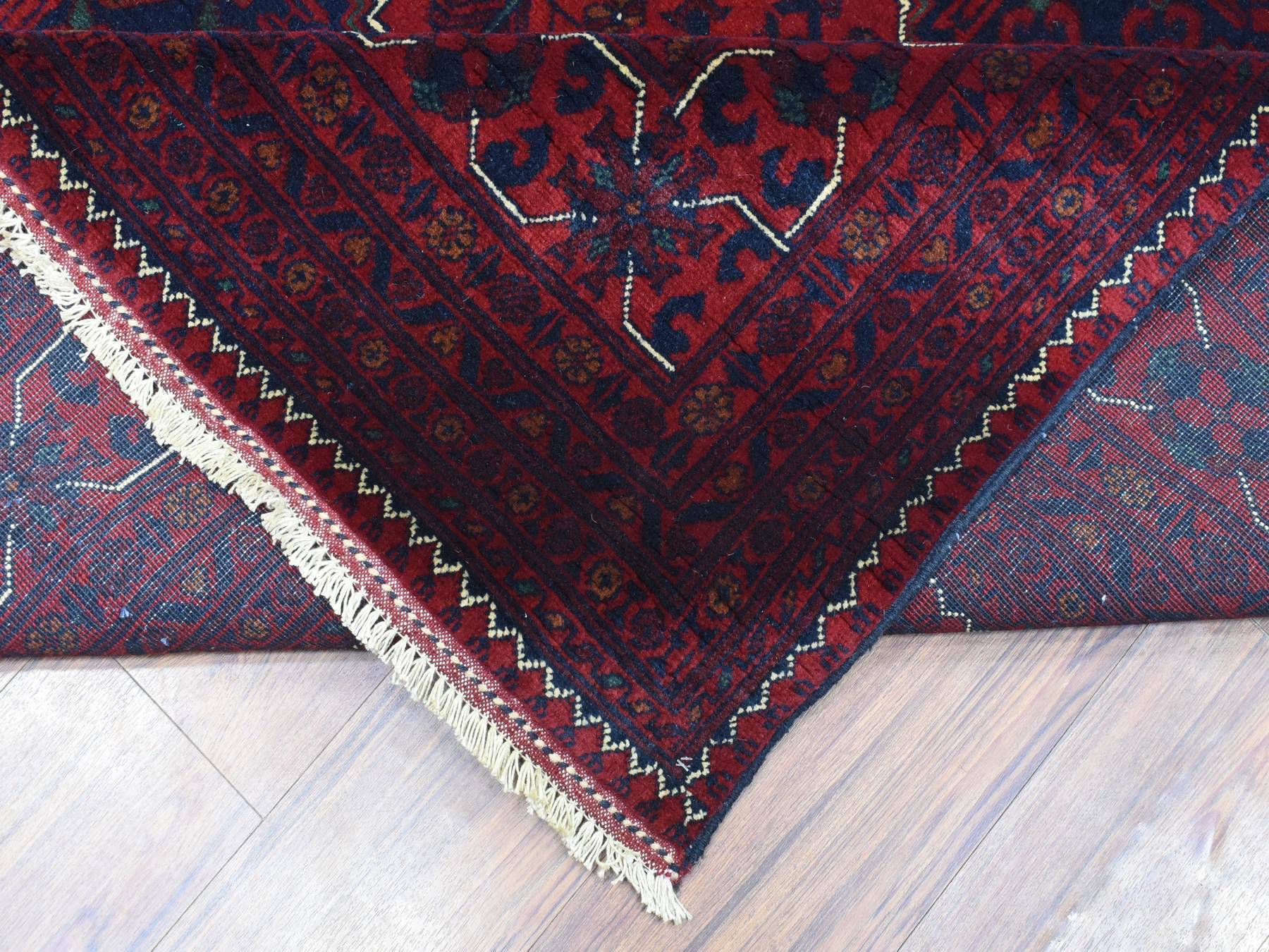 Tribal Tribal & Geometric hand-knotted wool rug in Red, 9'8" x 13' — SKU O072661 (view 6)