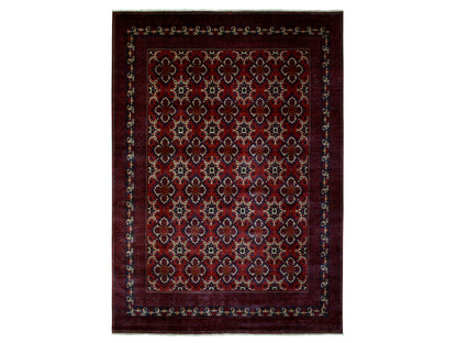 Tribal & Geometric hand-knotted wool rug in Red, 10' x 13'8" — SKU O072662