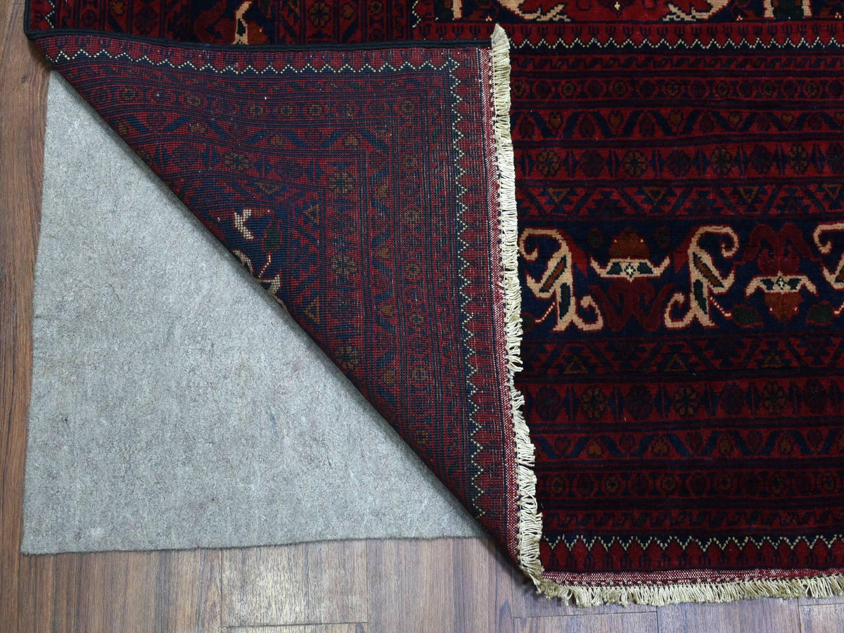 Tribal & Geometric hand-knotted wool rug in Red, 10' x 13'8" — SKU O072662 (view 4)