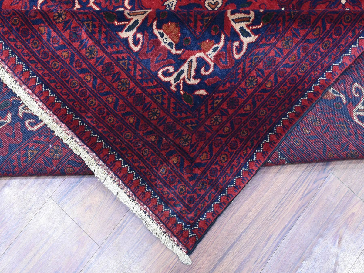 Tribal & Geometric hand-knotted wool rug in Red, 10' x 13'8" — SKU O072662 (view 6)