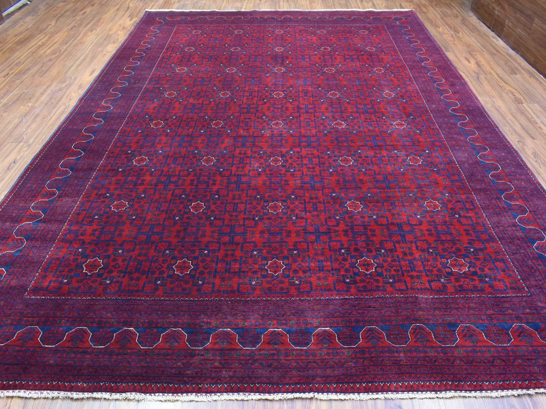 Tribal Tribal & Geometric hand-knotted wool rug in Red, 9'8" x 13'1" — SKU O072668 (view 2)