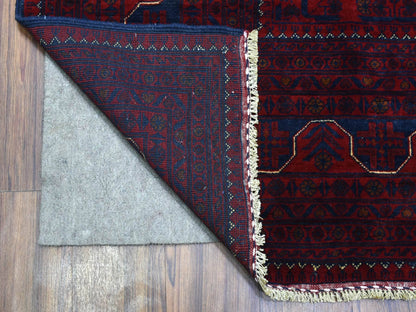 Tribal Tribal & Geometric hand-knotted wool rug in Red, 9'8" x 13'1" — SKU O072668 (view 4)
