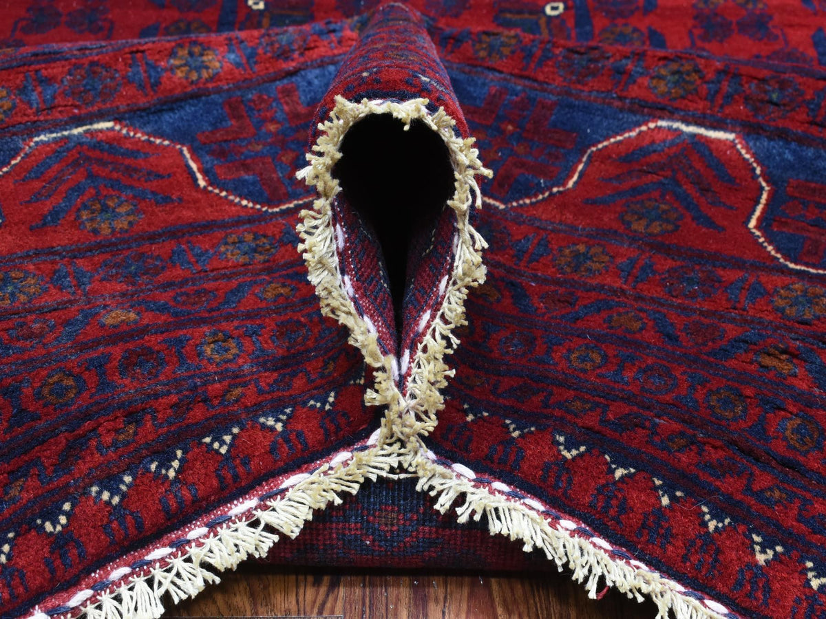 Tribal Tribal & Geometric hand-knotted wool rug in Red, 9'8" x 13'1" — SKU O072668 (view 5)