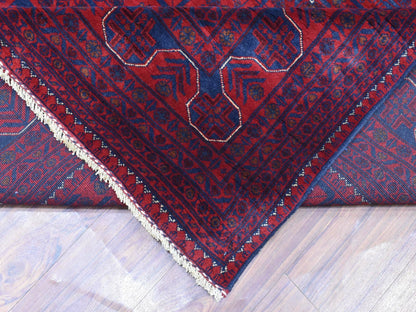 Red 9'8" x 13'1" Tribal Hand knotted Wool Rug - Sku: O072668