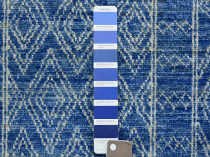 Blue 10'1" x 13'9" Oushak And Peshawar Hand knotted Wool Rug - Sku: O072671