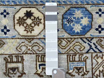 Grey 3'3" x 5'0" Tribal & Geometric Hand knotted Wool Rug - Sku: O072678