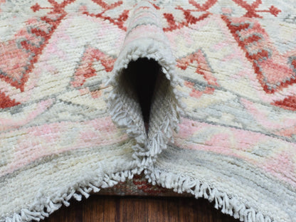 Tribal & Geometric hand-knotted wool rug in Red, 9' x 12' — SKU O072699 (view 5)