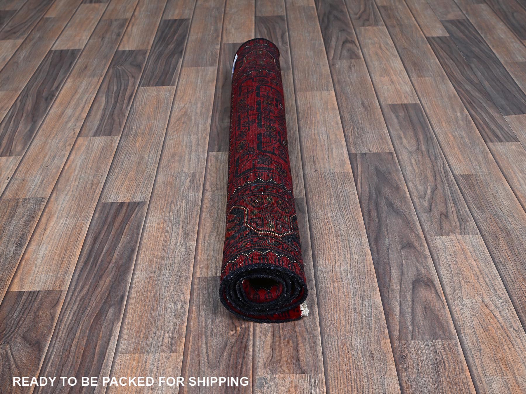 Tribal Tribal & Geometric hand-knotted wool rug in Red, 2'8" x 3'11" — SKU O0726 (view 5)
