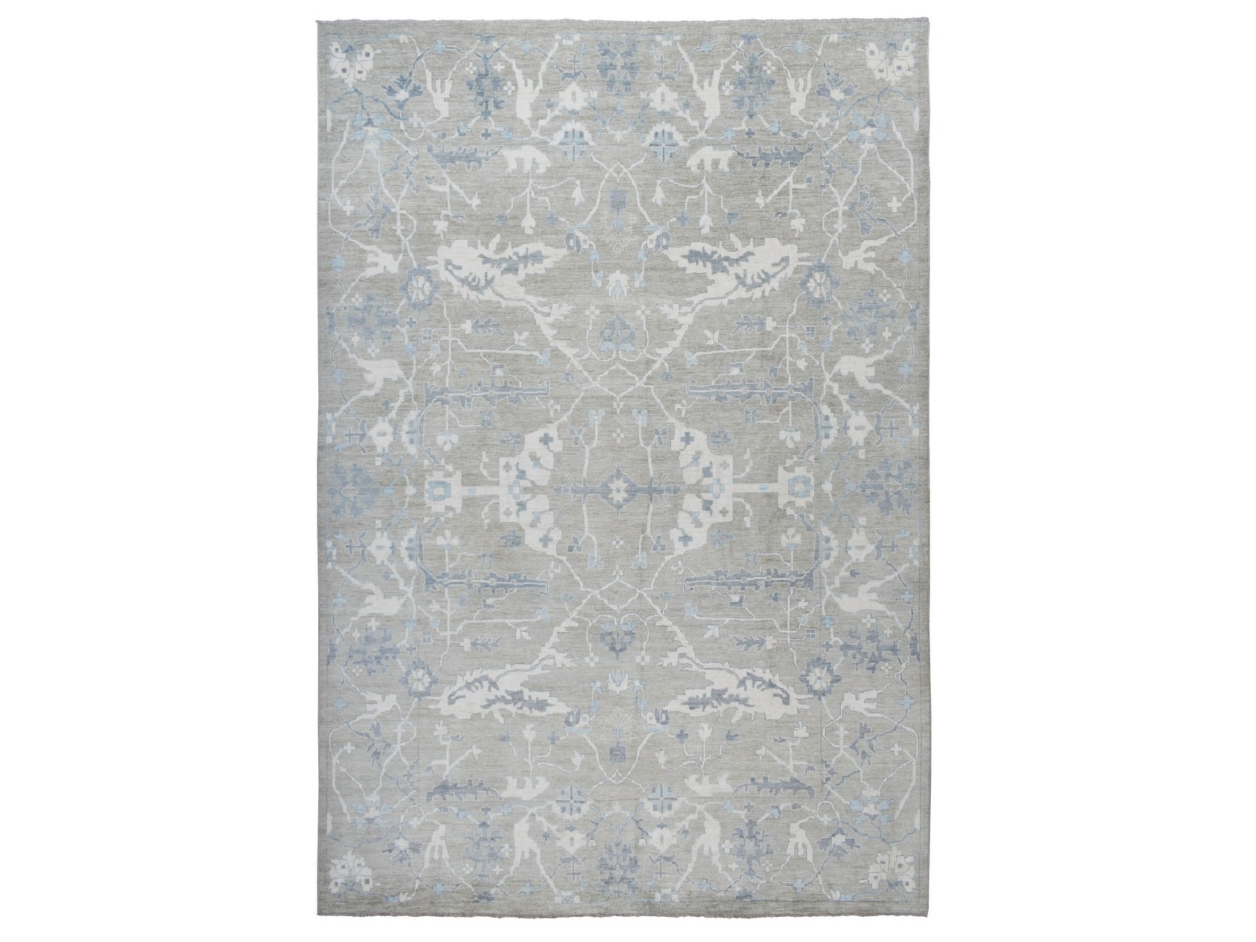 Oushak Oushak hand-knotted wool rug in Gray, 14' x 17'10" — SKU O072731