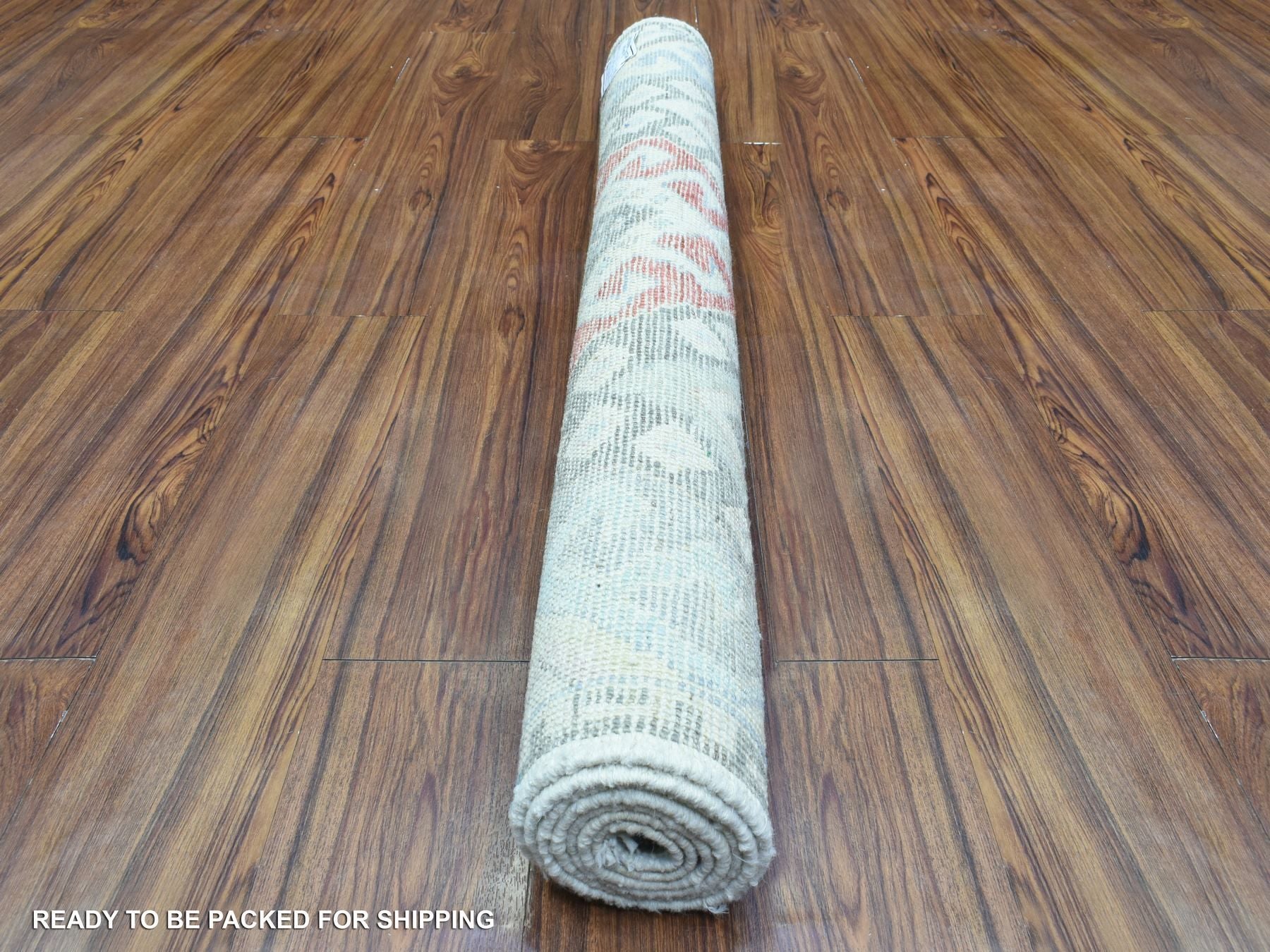 Tribal & Geometric hand-knotted wool rug in Multicolored, 4' x 6'1" — SKU O072743 (view 4)
