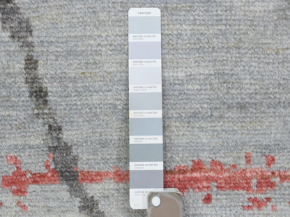 Tribal & Geometric hand-knotted wool rug in Gray, 10' x 13'9" — SKU O072783 (view 7)
