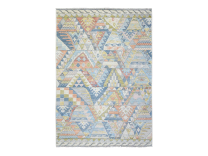 Tribal & Geometric hand-knotted wool rug in Multicolored, 6'1" x 8'8" — SKU O072795