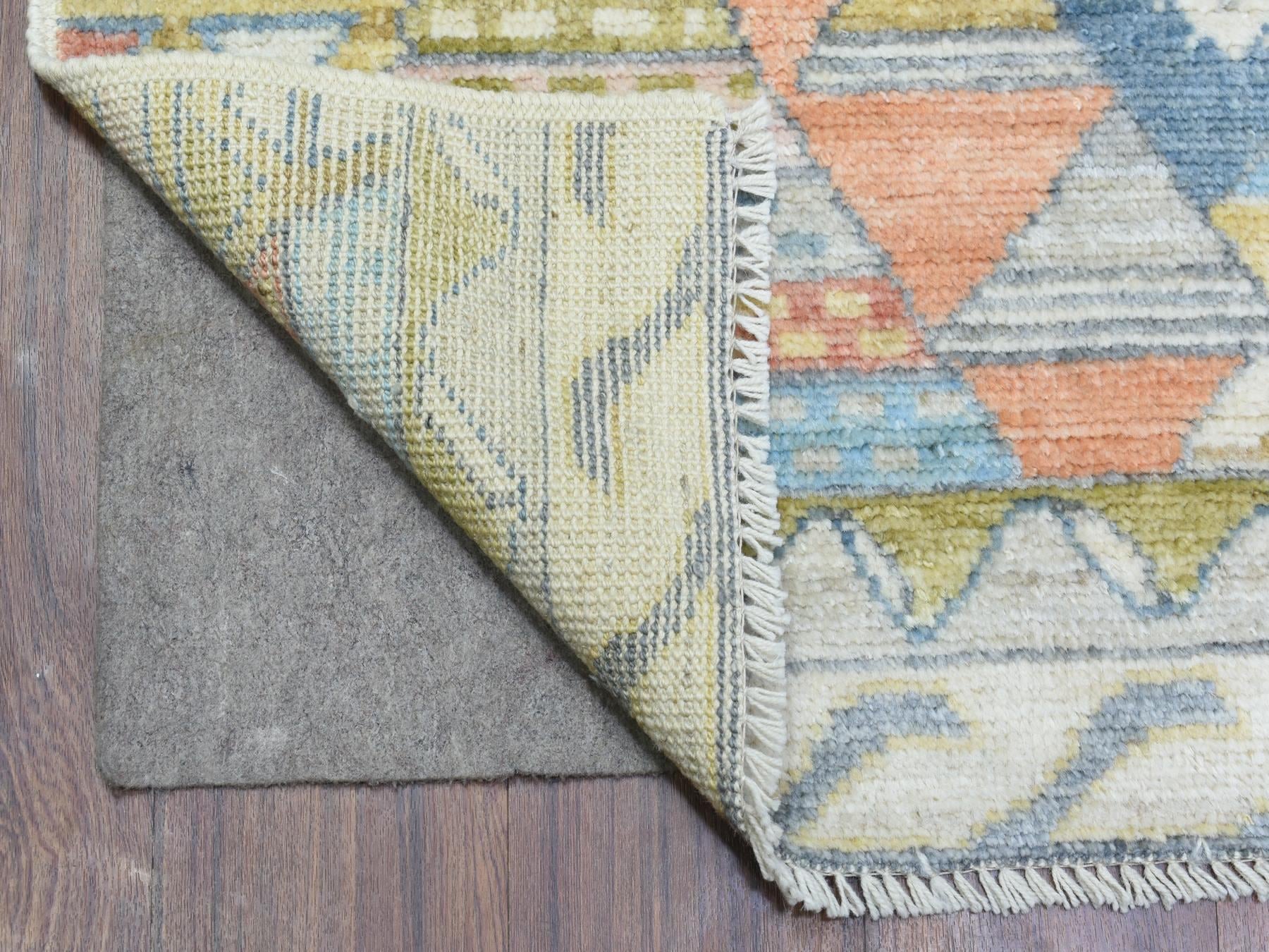 Tribal & Geometric hand-knotted wool rug in Multicolored, 6'1" x 8'8" — SKU O072795 (view 2)
