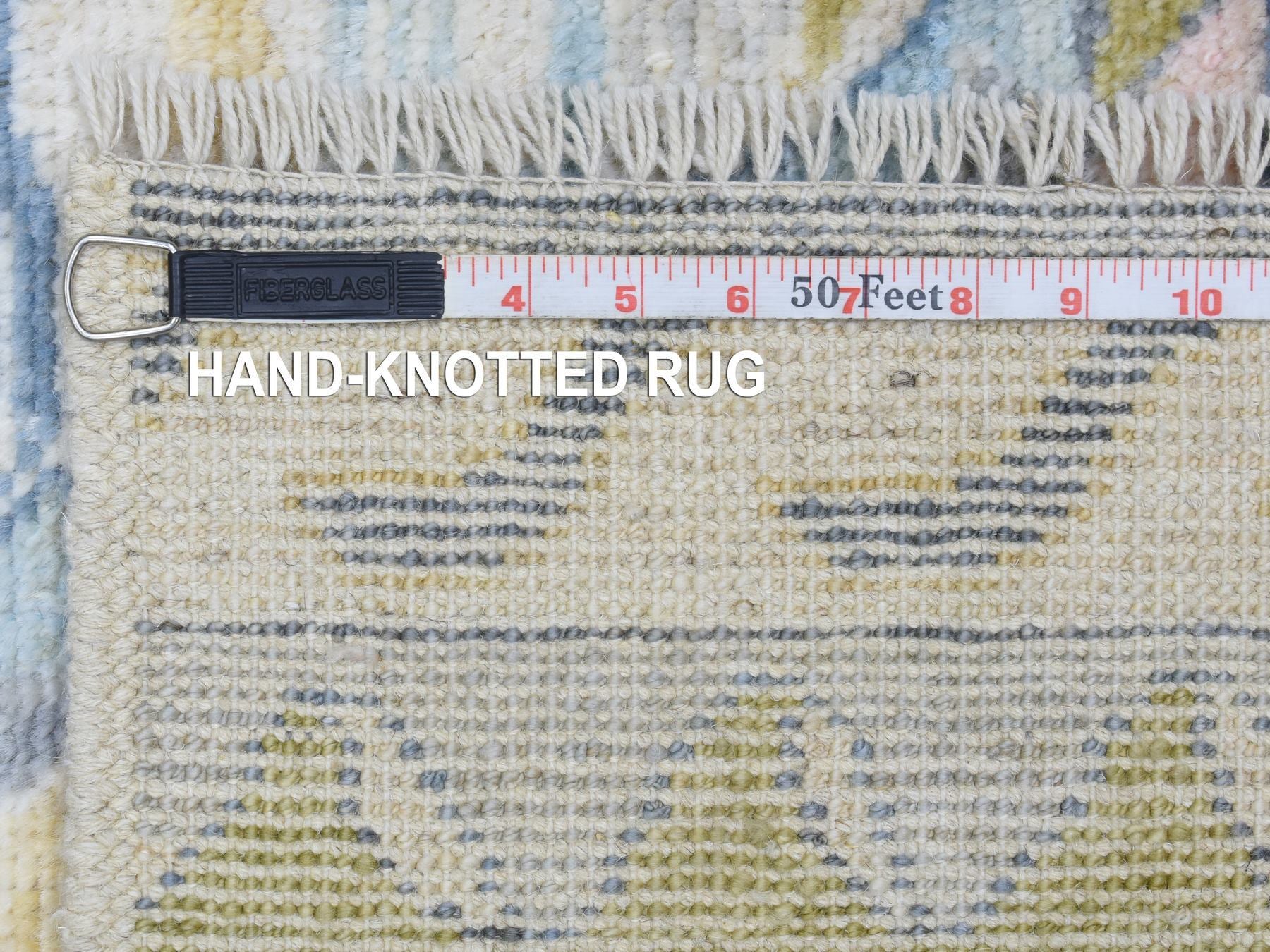Tribal & Geometric hand-knotted wool rug in Multicolored, 6'1" x 8'8" — SKU O072795 (view 6)