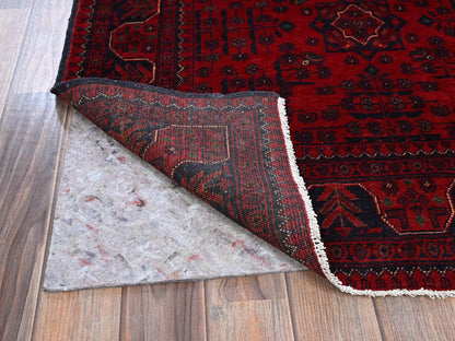 Tribal & Geometric hand-knotted wool rug in Red, 3'4" x 5' — SKU O0727 (view 3)