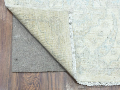 Peshawar Oushak hand-knotted wool runner in Ivory, 2'6" x 19'4" — SKU O072801 (view 2)