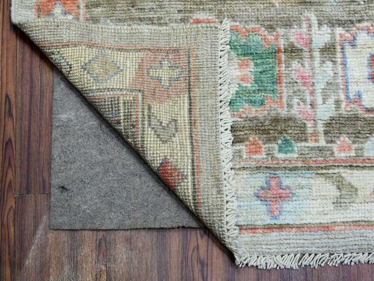 Tribal & Geometric hand-knotted wool rug in Gray & Brown, 8'2" x 10'3" — SKU O072820 (view 4)