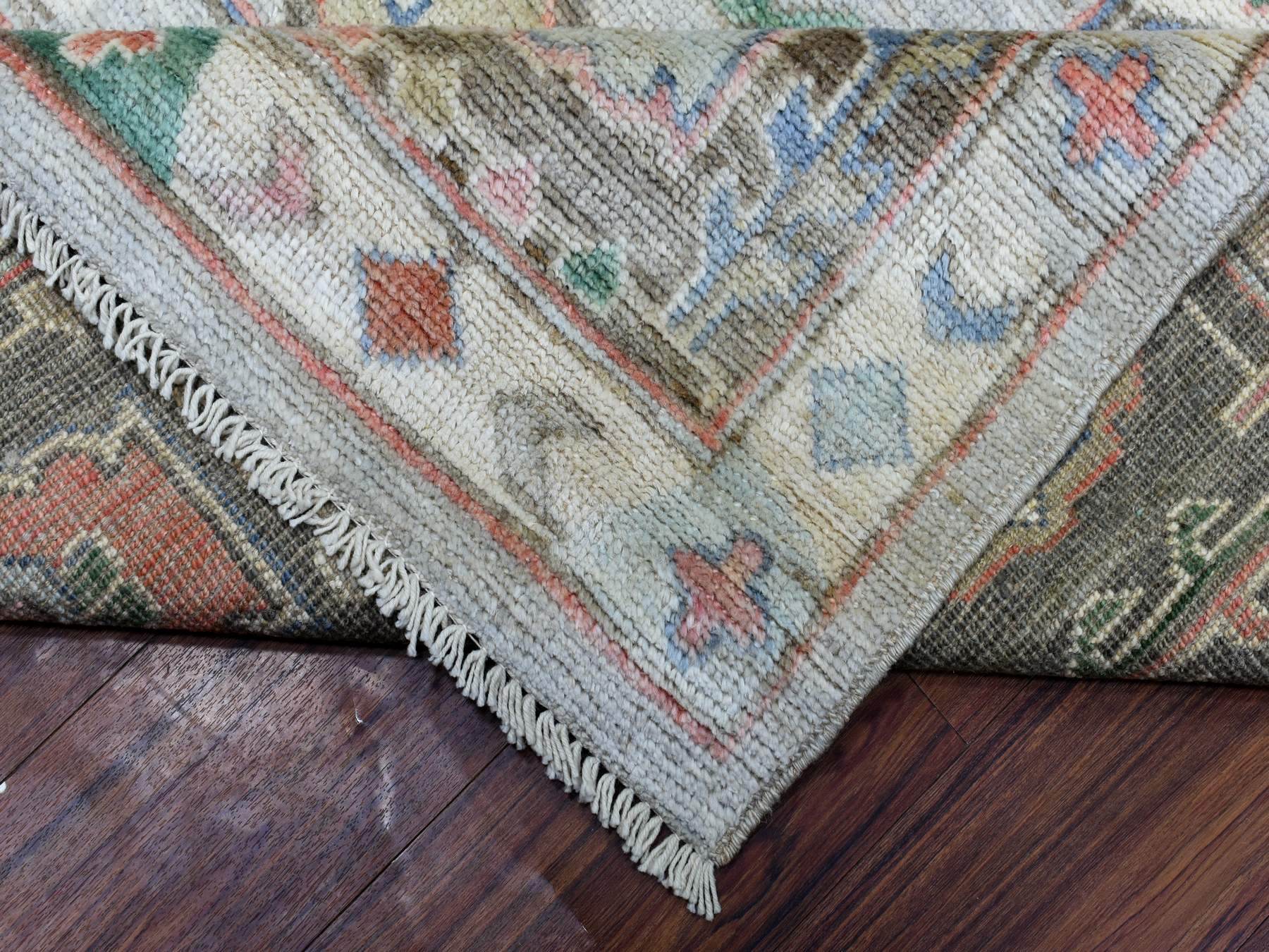 Tribal & Geometric hand-knotted wool rug in Gray & Brown, 8'2" x 10'3" — SKU O072820 (view 6)