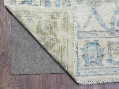 Oushak Oushak hand-knotted wool runner in Ivory, 2'8" x 15'4" — SKU O072837 (view 2)