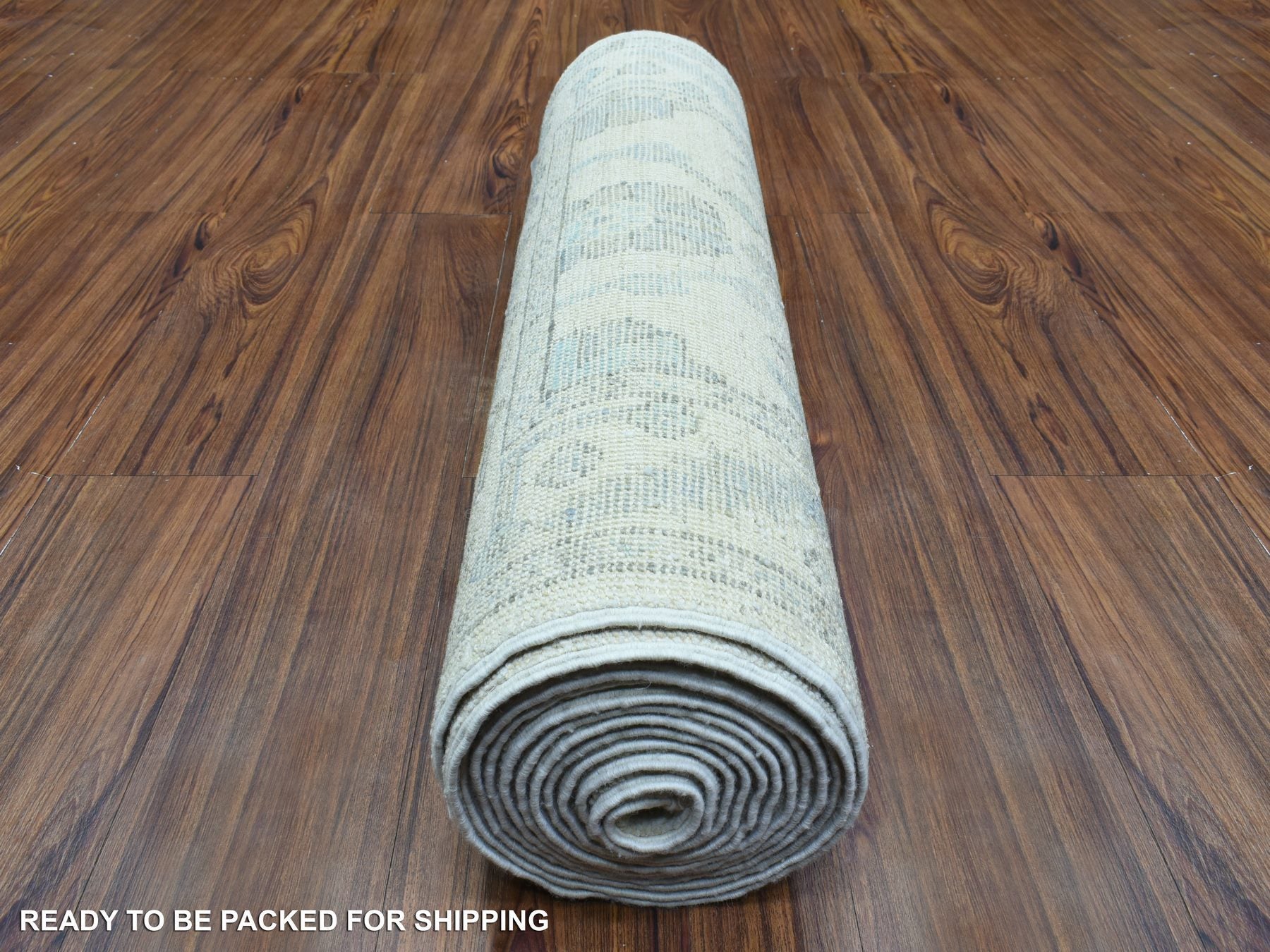 Oushak Oushak hand-knotted wool runner in Ivory, 2'8" x 15'4" — SKU O072837 (view 4)
