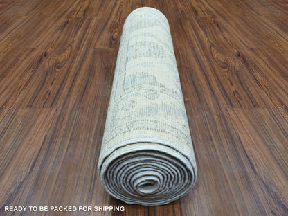 Oushak Oushak hand-knotted wool runner in Ivory, 2'8" x 15'4" — SKU O072837 (view 4)
