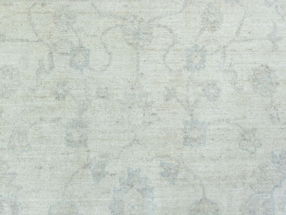 Peshawar Oushak hand-knotted wool rug in Ivory, 7'8" x 7'10" — SKU O072881 (view 9)