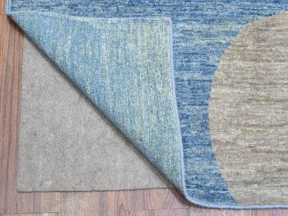 Multicolored 9'1" x 12'0" Modern / Contemporary Hand knotted Wool Rug - Sku: O072883