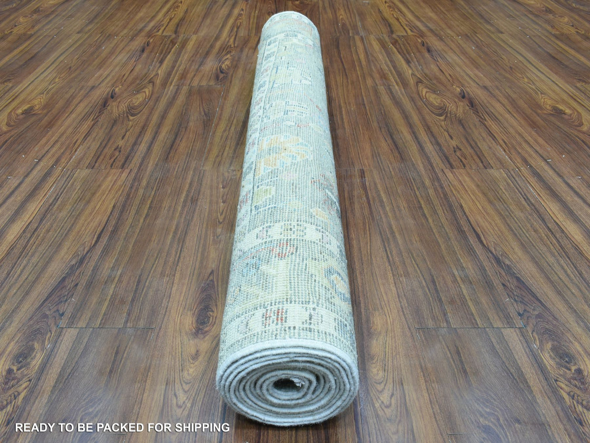 Oushak Oushak hand-knotted wool runner in Gray, 4' x 11'10" — SKU O072904 (view 4)