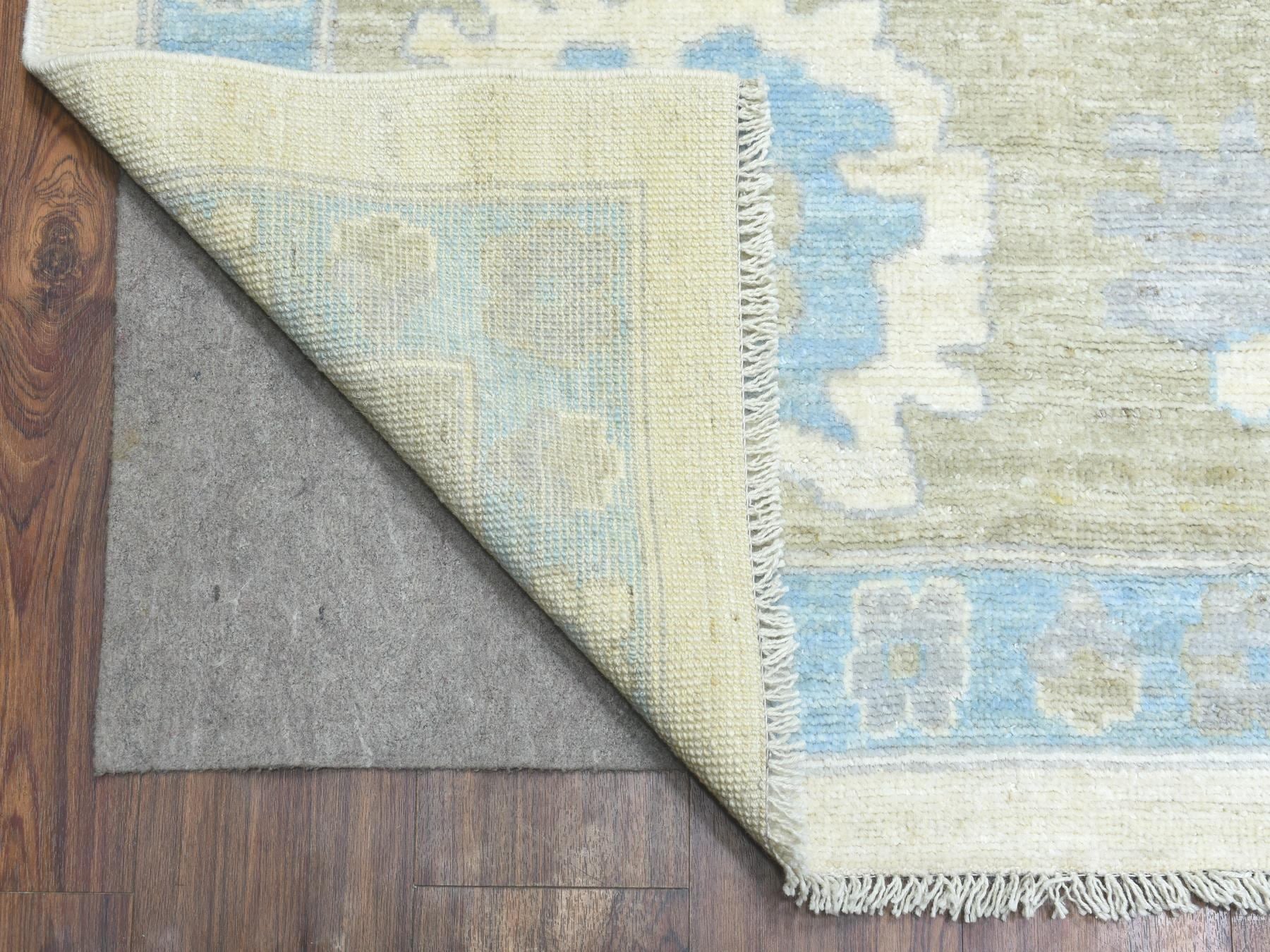 Oushak Oushak hand-knotted wool rug in Ivory & Charcoal Gray, 12' x 14'7" — SKU O072927 (view 4)