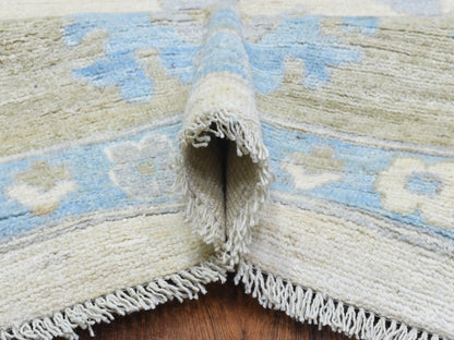 Oushak Oushak hand-knotted wool rug in Ivory & Charcoal Gray, 12' x 14'7" — SKU O072927 (view 5)