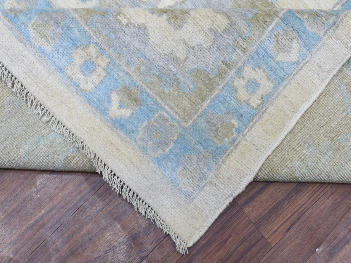 Oushak Oushak hand-knotted wool rug in Ivory & Charcoal Gray, 12' x 14'7" — SKU O072927 (view 6)