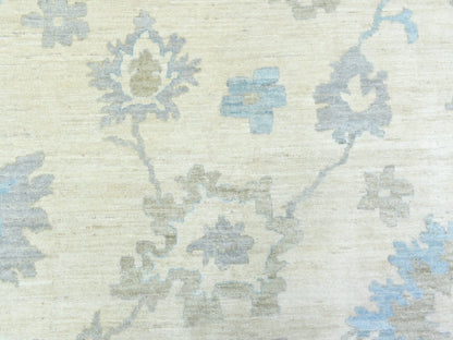 Oushak Oushak hand-knotted wool rug in Ivory & Charcoal Gray, 12' x 14'7" — SKU O072927 (view 8)