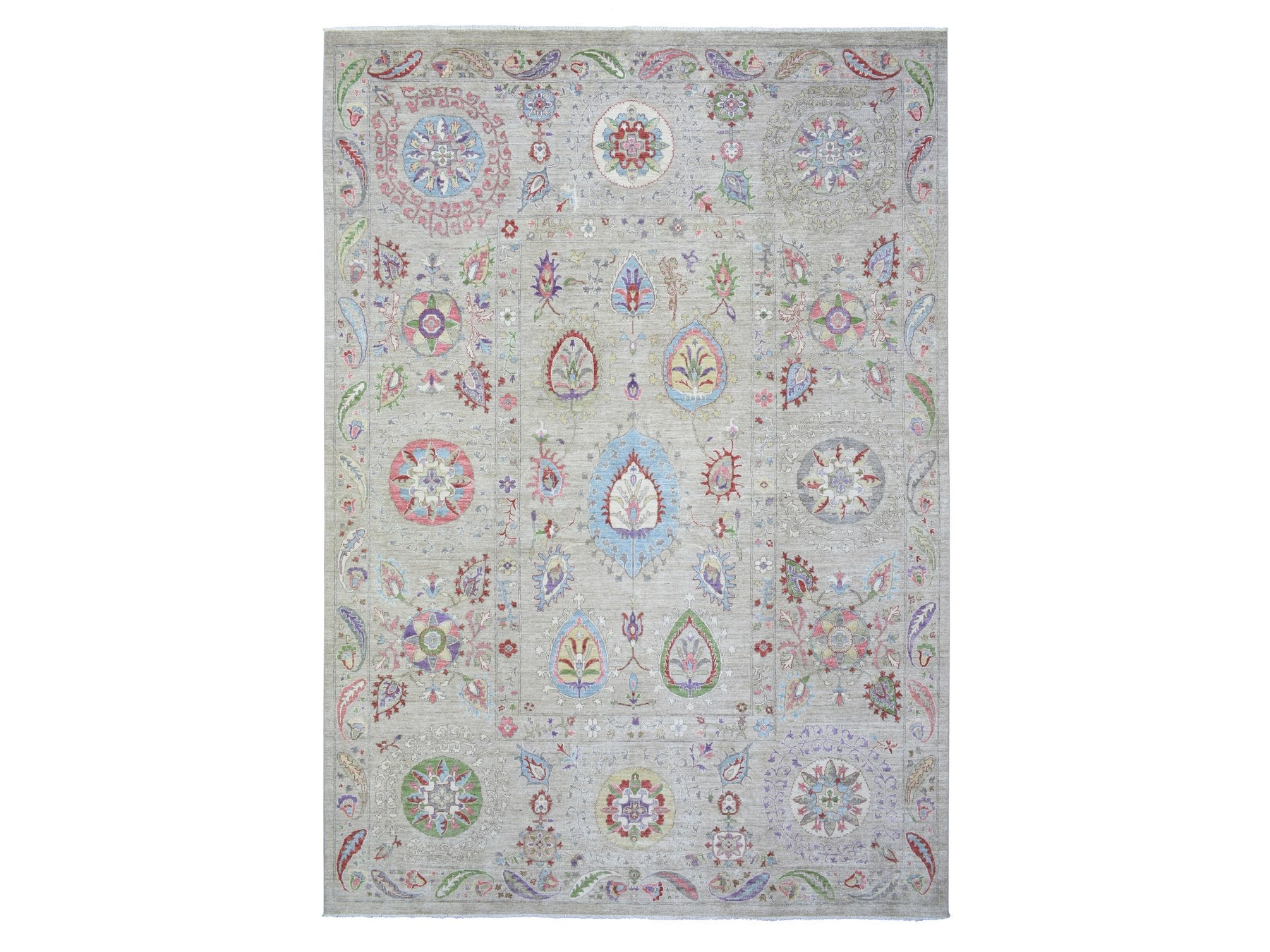 Peshawar Oushak hand-knotted wool rug in Beige, 10' x 13'10", SKU O072929