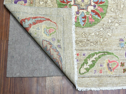 Peshawar Oushak hand-knotted wool rug in Beige, 10' x 13'10", SKU O072929 (view 4)
