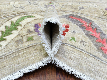 Peshawar Oushak hand-knotted wool rug in Beige, 10' x 13'10", SKU O072929 (view 5)